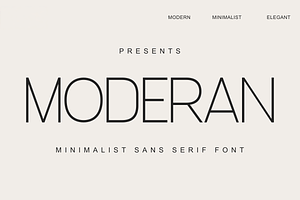 Moderan - Minimalist Sans Serif