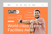 Sports Landing Page, a Landing Page Template by CreativeShaper (Thumbnail 2 of 5)