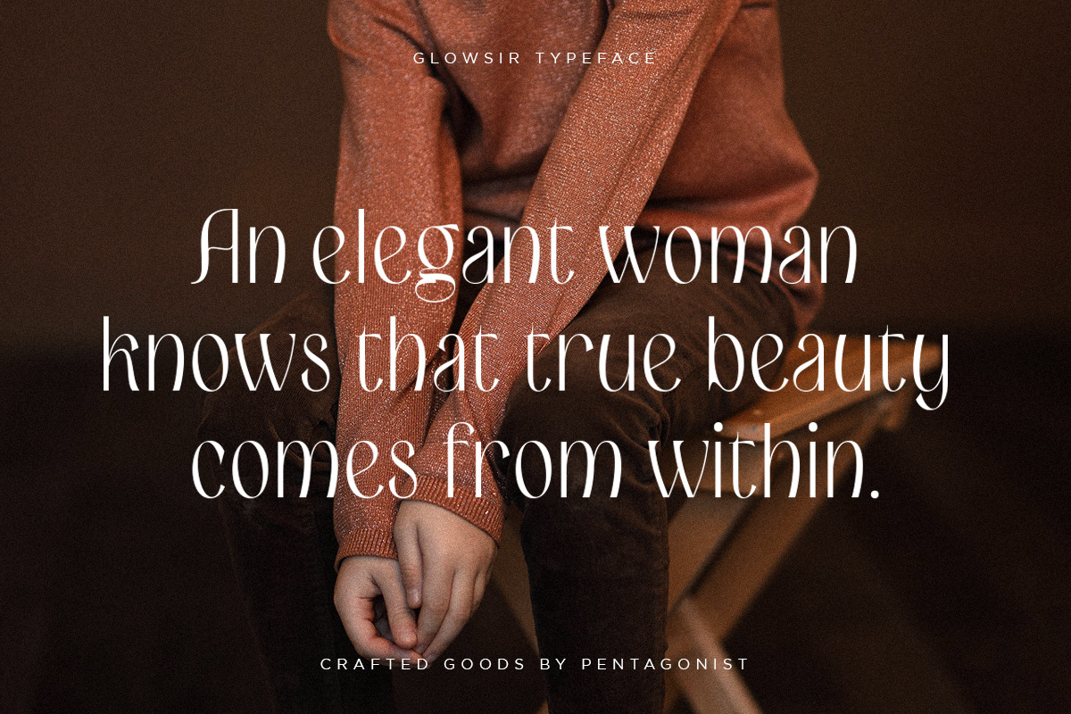 Glowsir | Modern Display, a Serif Font by Pentagonistudio (Photo 7 of 10)