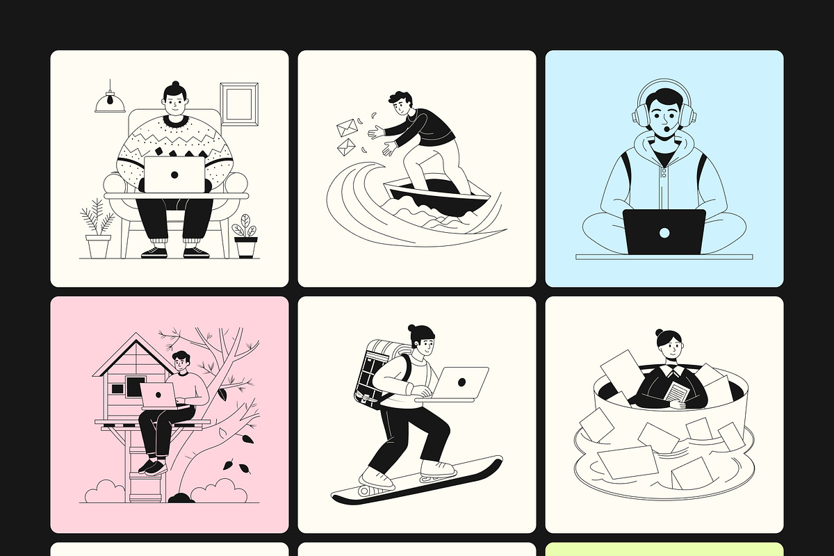 Freelance Vector Illustration Set, an Object Graphic by Brickclay (Photo 10 of 10)