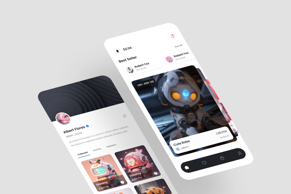 Digi - NFT Marketplace App UI Kit, an UI Kit Template by iDoodle Studio (Photo 2 of 4)