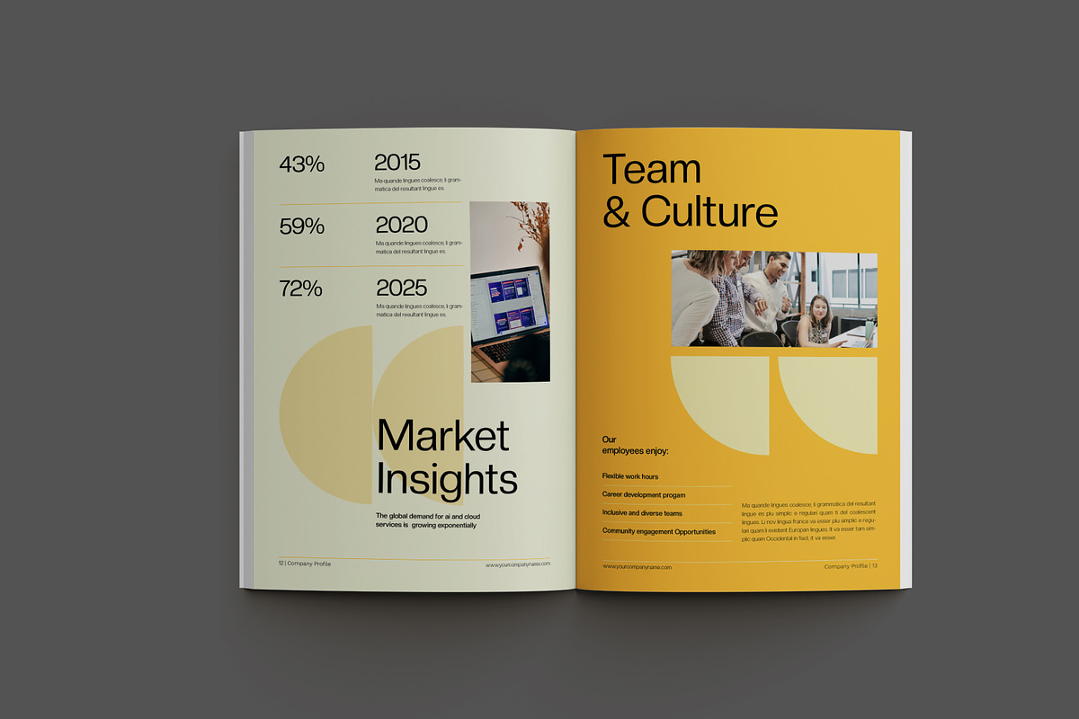 Yellow Modern Company Profile, a Brochure Template by Neermana (Photo 10 of 11)