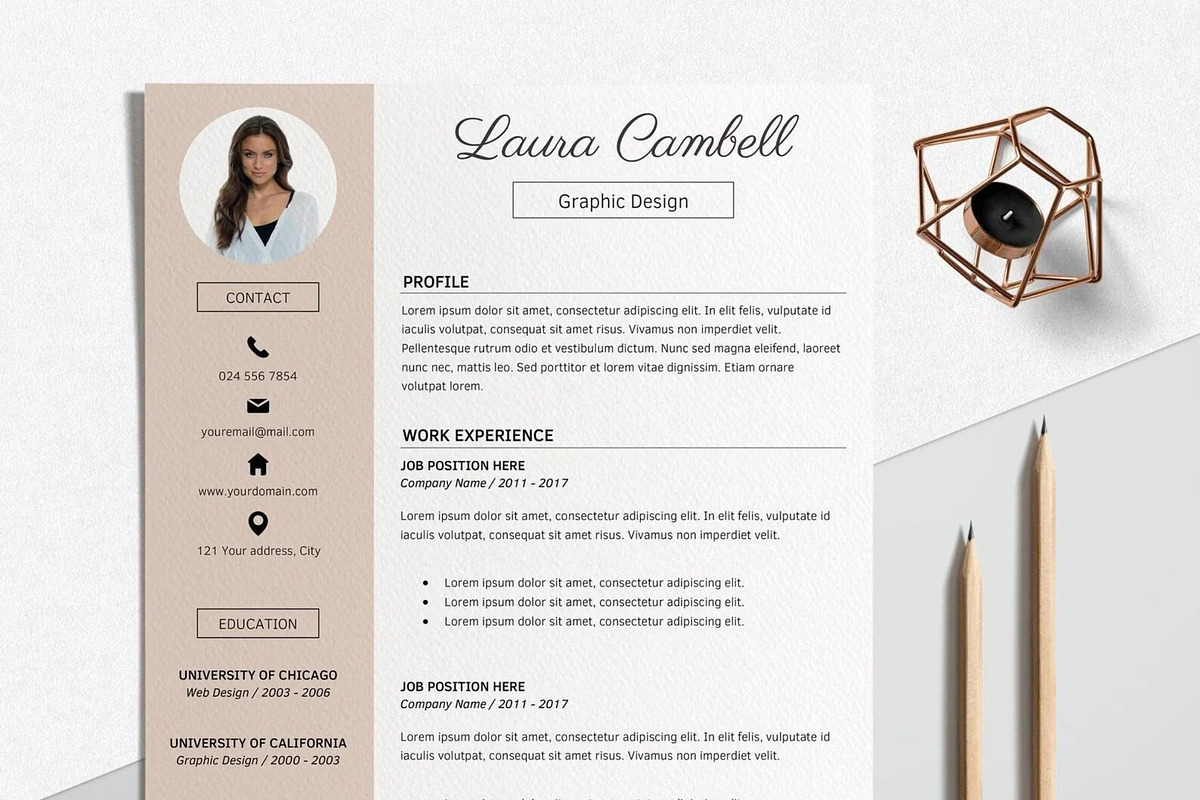 Resume with Photo Template Bundle, a Resume Template by LucaTheme (Photo 5 of 6)