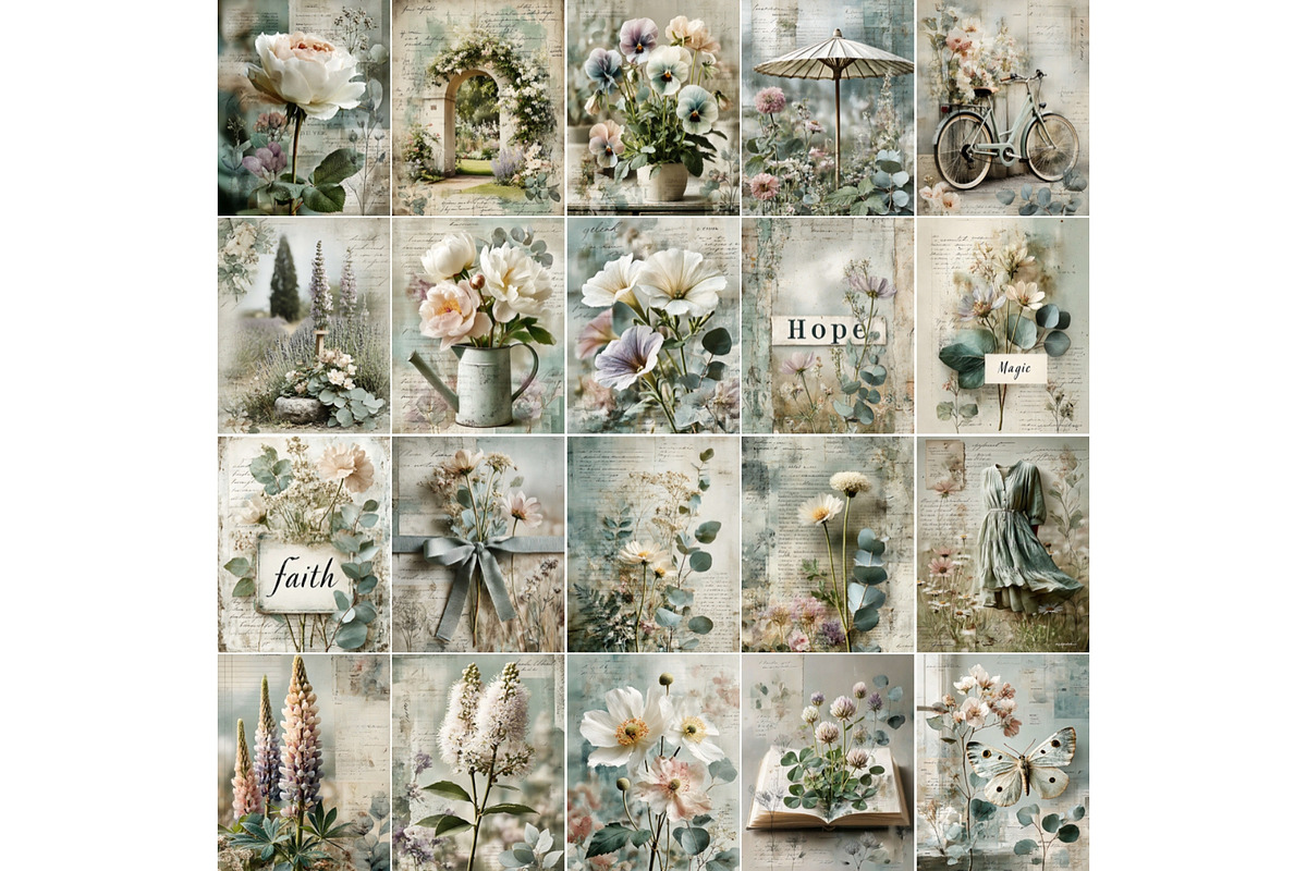 Herbal Meadow Garden Junk Journals, a Decorative Illustration by Nicole Branger Art (Photo 10 of 15)