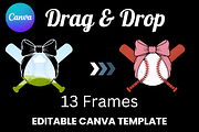 Baseball Canva Frame Template Bundle, a Marketing Template by Design Station (Thumbnail 2 of 3)