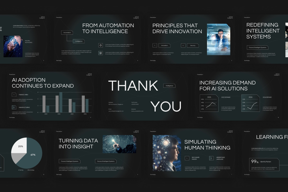 Dark Artificial Intelligence Keynote, a Presentation Template by Loin Studio (Photo 4 of 4)