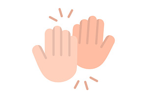 High Five Flat Icon, a Duotone Icon by Pexelpy