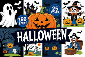 Halloween Illustration Coloring bund, an Illustration by Artivon