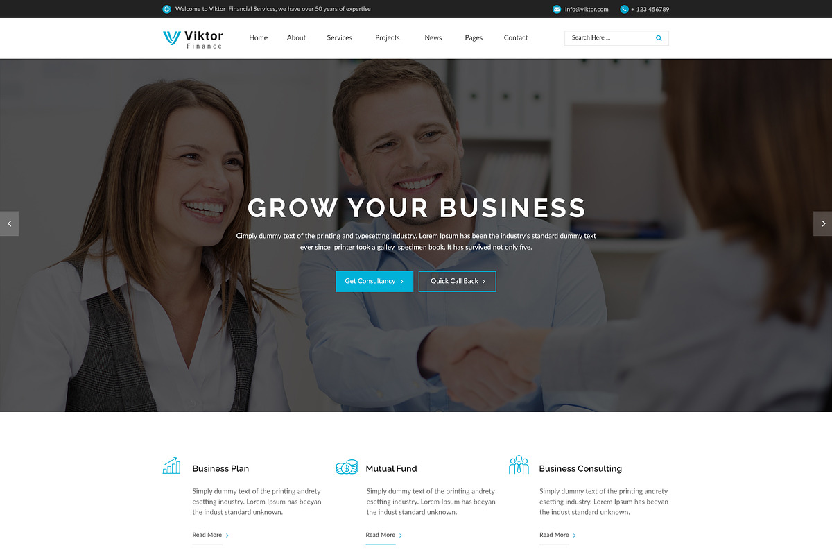 Viktor - Corporate Muse Template, a HTML Template by DigitalCenturySF (Photo 1 of 12)
