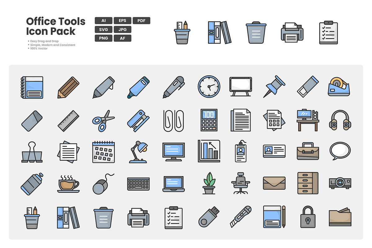 Office Tools Icon Pack, a Duotone Icon by erifqizeicon (Photo 1 of 3)