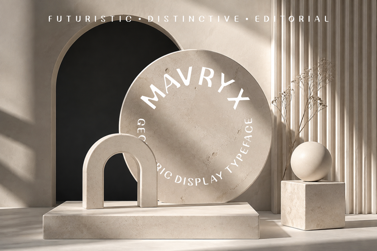 MAVRYK-Modern-Geometric-Display-Sans, a Sans Serif Font by zerologicstudio (Photo 5 of 11)