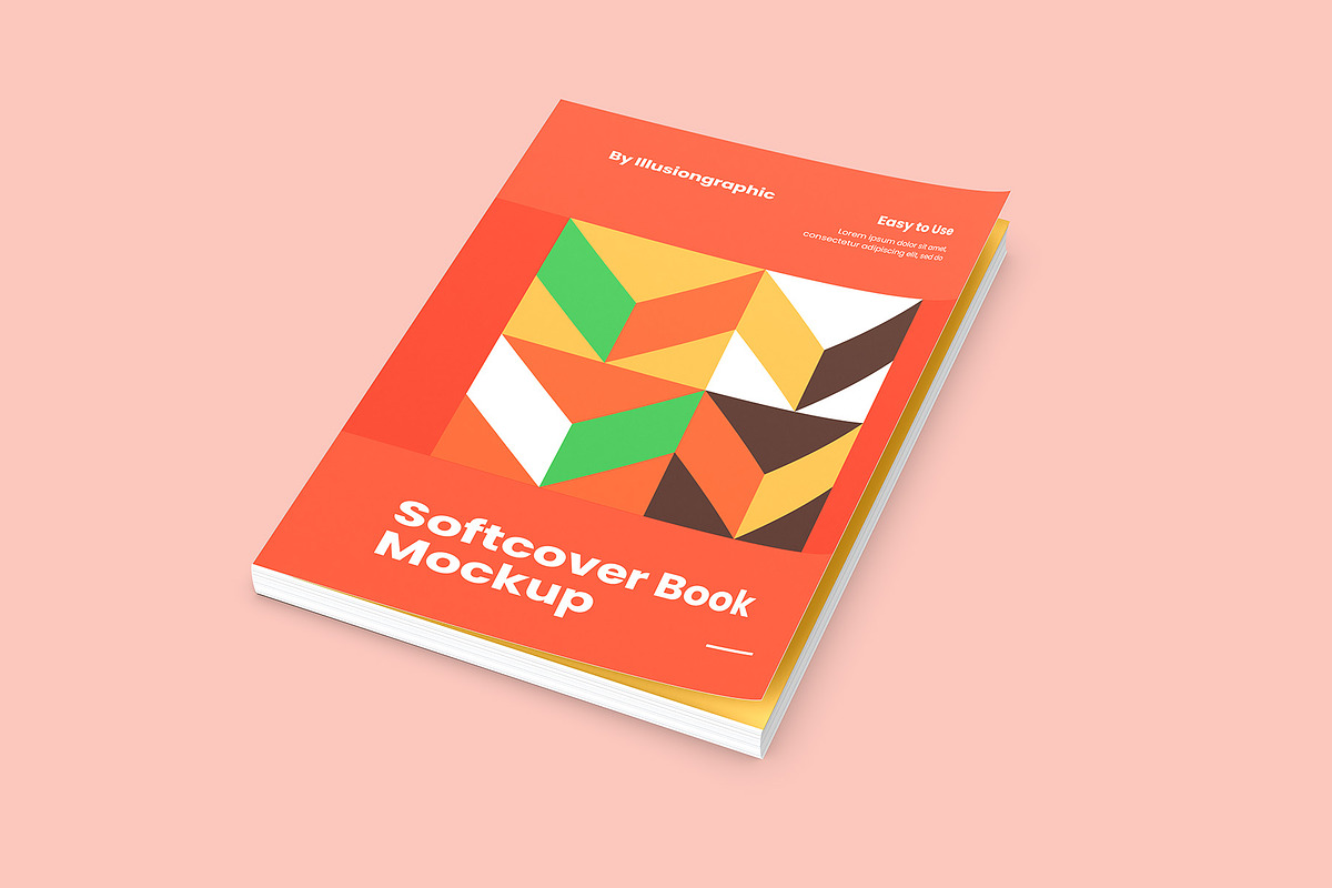 Softcover Book Mockup - 12 views, a Books & Magazine Mockup by Illusiongraphic (Photo 5 of 25)