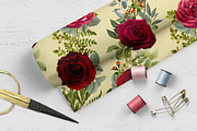 Roses seamless paper, a Pattern Graphic by NastiaDesignsPrints (Thumbnail 5 of 10)