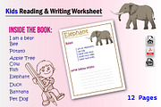 Kid Reading and writing worksheets, a Graphic by Hitubrand (Thumbnail 1 of 5)