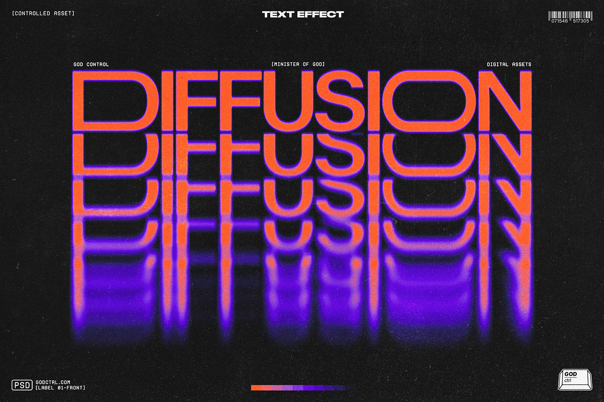 Diffusion Text Effect, a Graphic by God Control (Photo 1 of 6)
