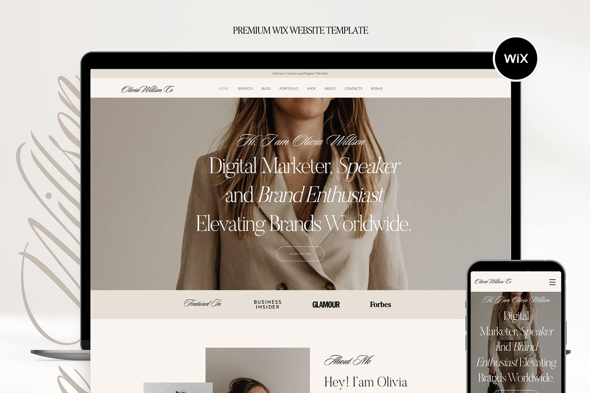 Wix Website Template for Coaches, a Wix Template by Presentibox (Photo 1 of 11)