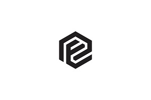 PE Or EP Hexagonal Logo Design