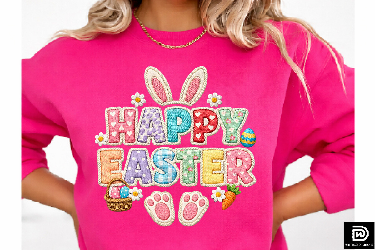 Latch Yarn Happy Easter Png, an Illustration by Watercolor design (Photo 4 of 4)