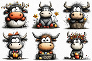 Whimsical Easter Highland Cow PNG, an Illustration by Craft Nest (Thumbnail 5 of 11)