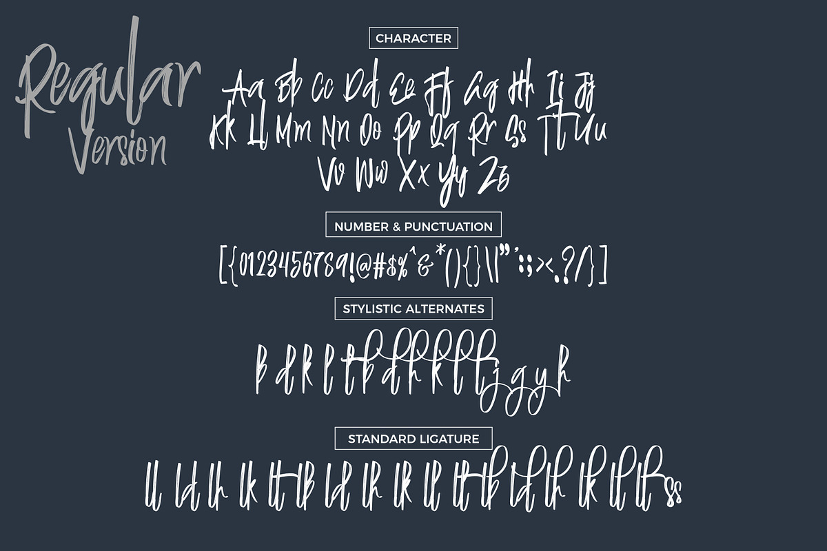 Justin Brush Font preview 6