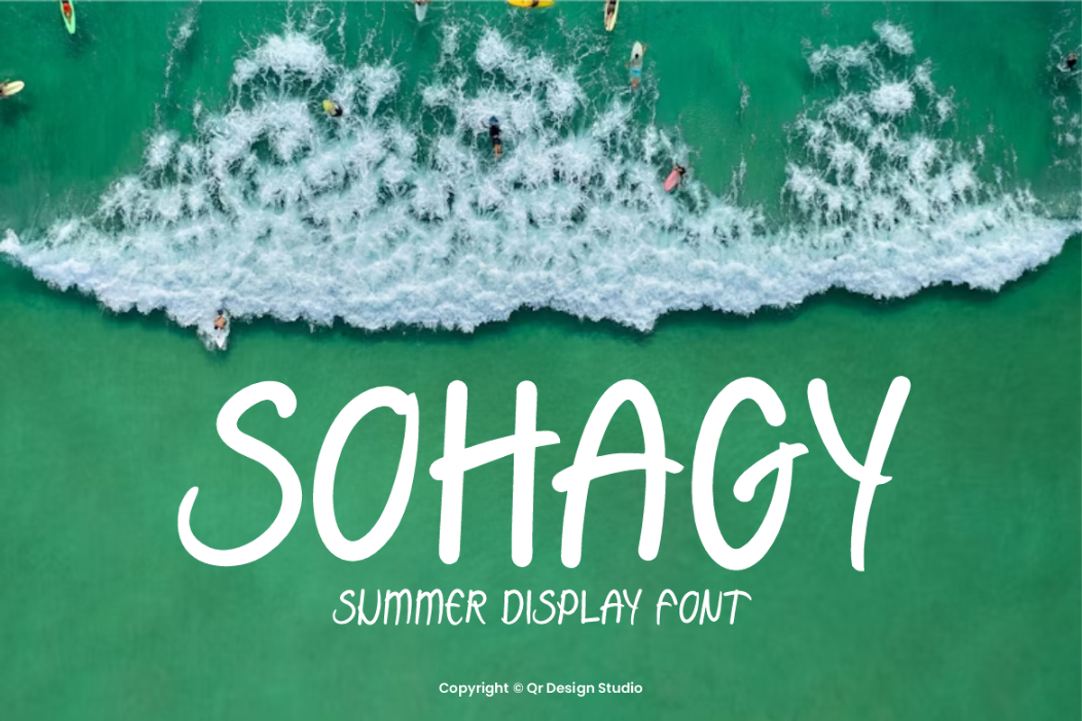 Sohagy - Summer Font, a Sans Serif Font by QR Design Studio (Photo 1 of 6)