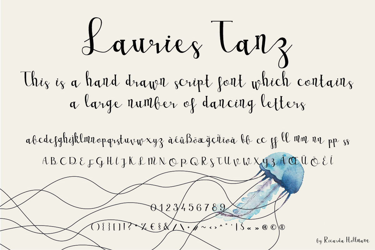 Lauries Tanz Script Font preview 2