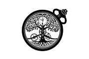 Steampunk Tree of Life Symbol Bundle, an Illustration by yasushie (Thumbnail 9 of 31)