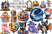 Cute Patchwork Halloween Clipart, an Illustration by Daily.Designs (Thumbnail 1 of 3)