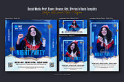 Night Party Social Media Post Set, a Social Media Template by Creative_View (Thumbnail 3 of 8)