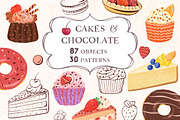 SALE! Cakes & Chocolate Collection, a Decorative Illustration by Irina Diasli (Thumbnail 1 of 14)