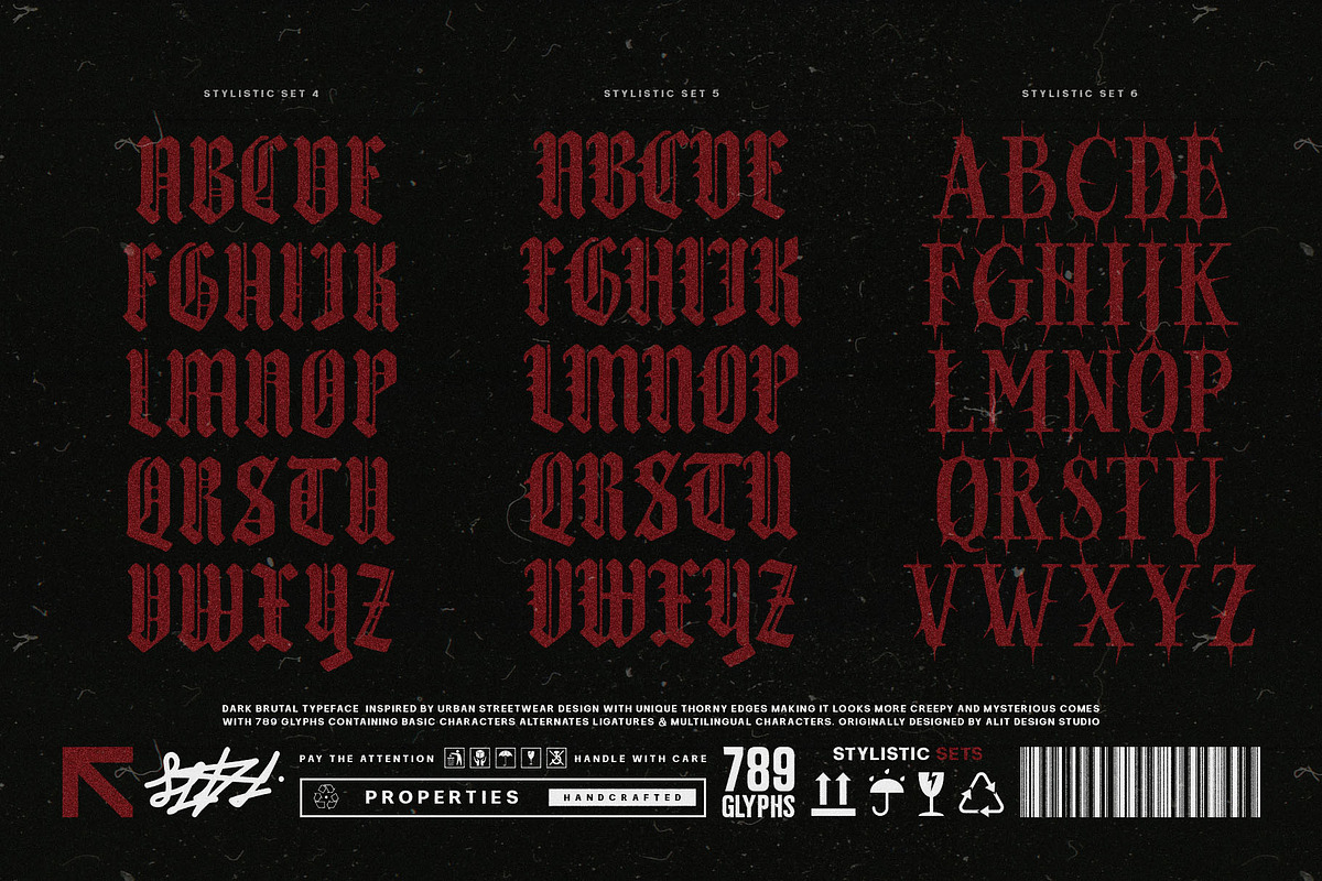 Dark Brutal Typeface, a Blackletter Font by alit design (Photo 17 of 17)