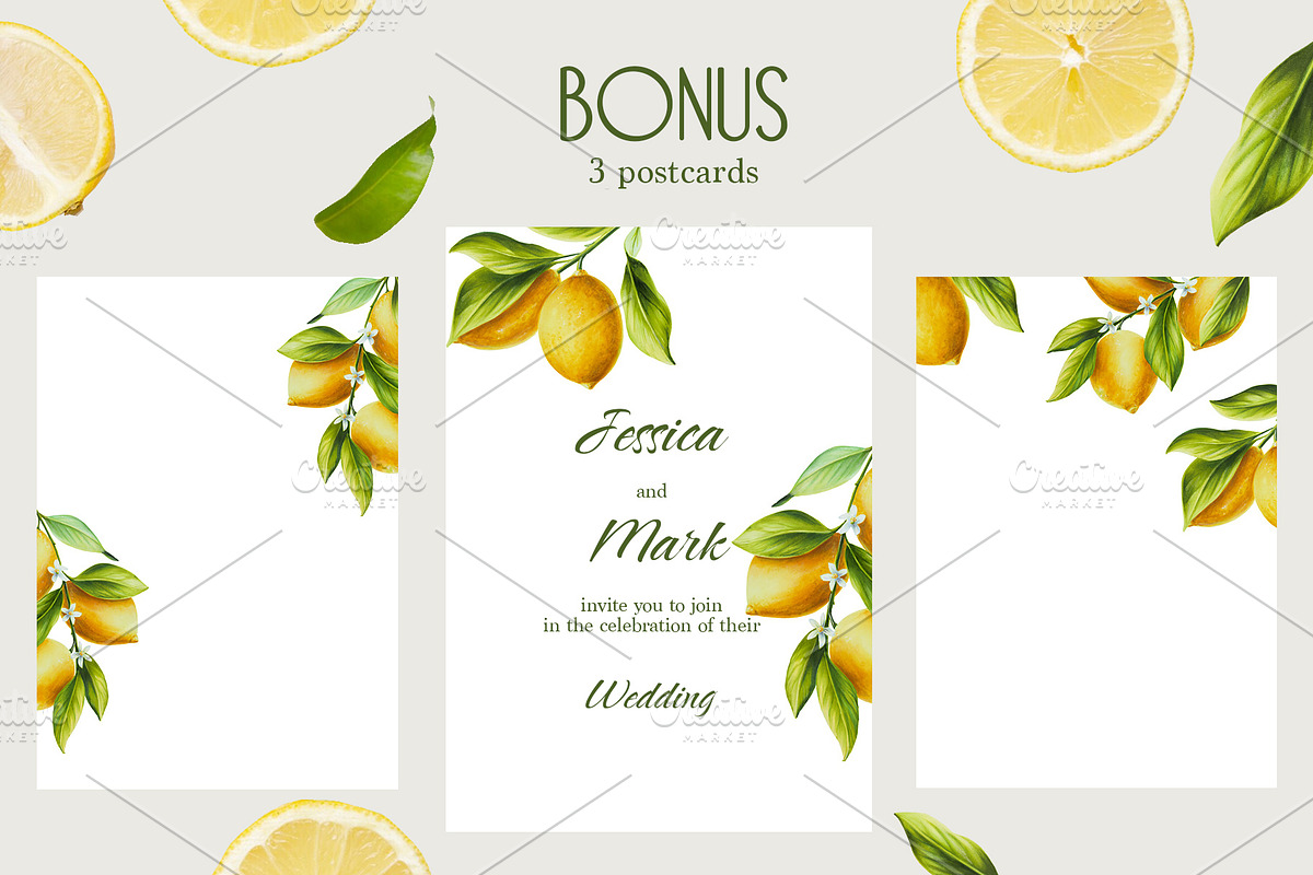 Lemons hand drawn clip art, a Food Illustration by Navenzeles (Photo 8 of 8)
