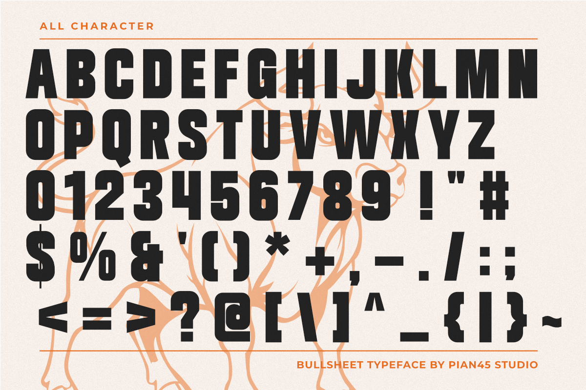 Bullsheet - Bold Condensed Sans Font, a Sans Serif Font by Pian45 Studio (Photo 6 of 8)