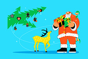 Santa Claus Bundle, a Background Graphic by Lucky Shop (Thumbnail 2 of 7)