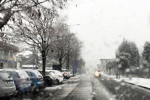 Snow in the city, a Transportation Photo by KYNA STUDIO