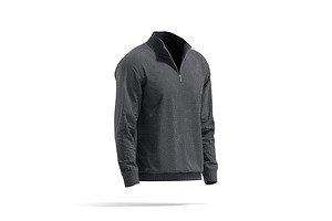 Black Quarter Zip Sweater 3D Model