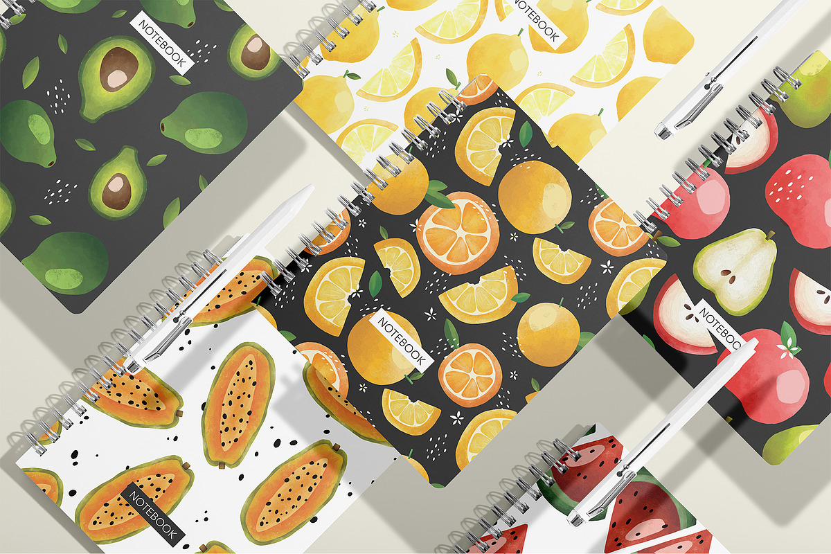Fruit Garden - Elements and Patterns, a Decorative Illustration by Alisa Fimen Design (Photo 3 of 18)