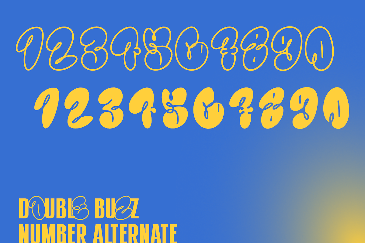 Double Buzz, a Font by ethylene.creative (Photo 6 of 13)