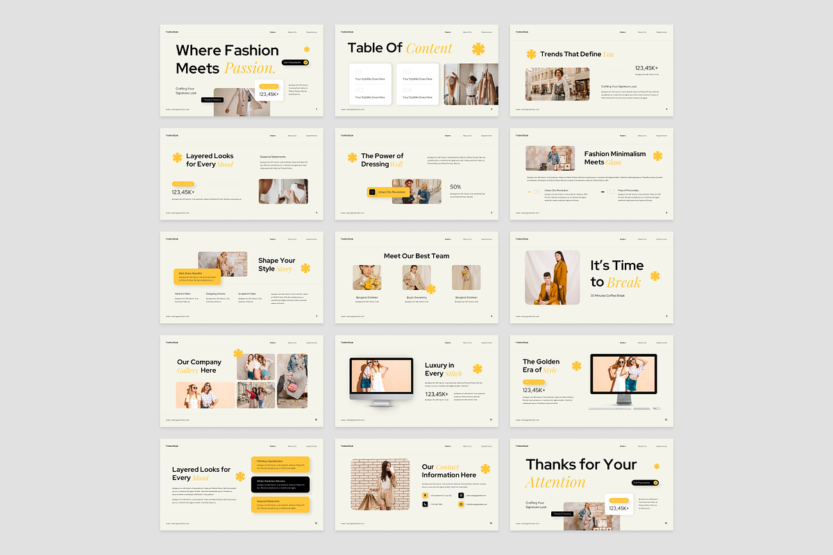 Fashion Presentation, a Presentation Template by Annora Studio (Photo 2 of 7)