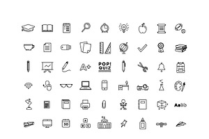 54 School Themed Icons - Vectors, an Outline Icon by Professional Assets