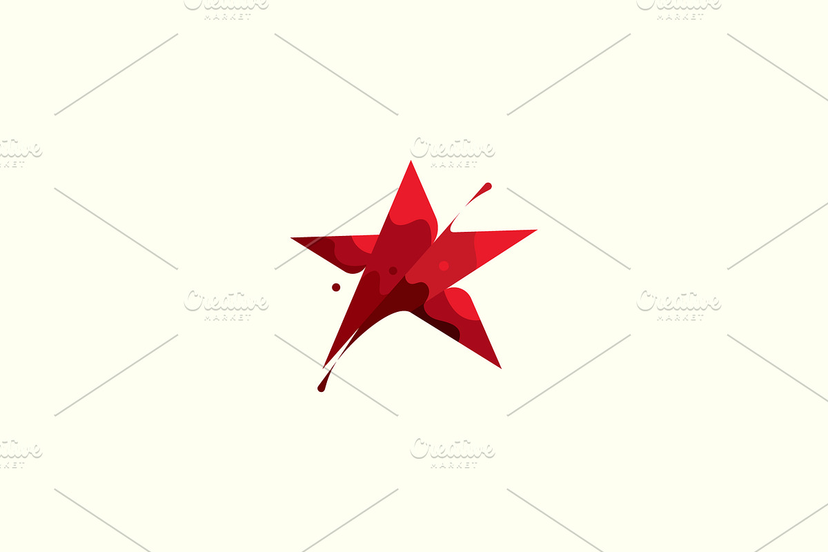 Red star vector logo, a Templates & Theme by Himalia1