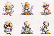Summer Funny Chick Clipart, an Illustration by CreationArt (Thumbnail 6 of 7)