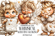 Whimsical Cupid With Hearts Clipart, an Illustration by Daily.Designs (Thumbnail 1 of 8)
