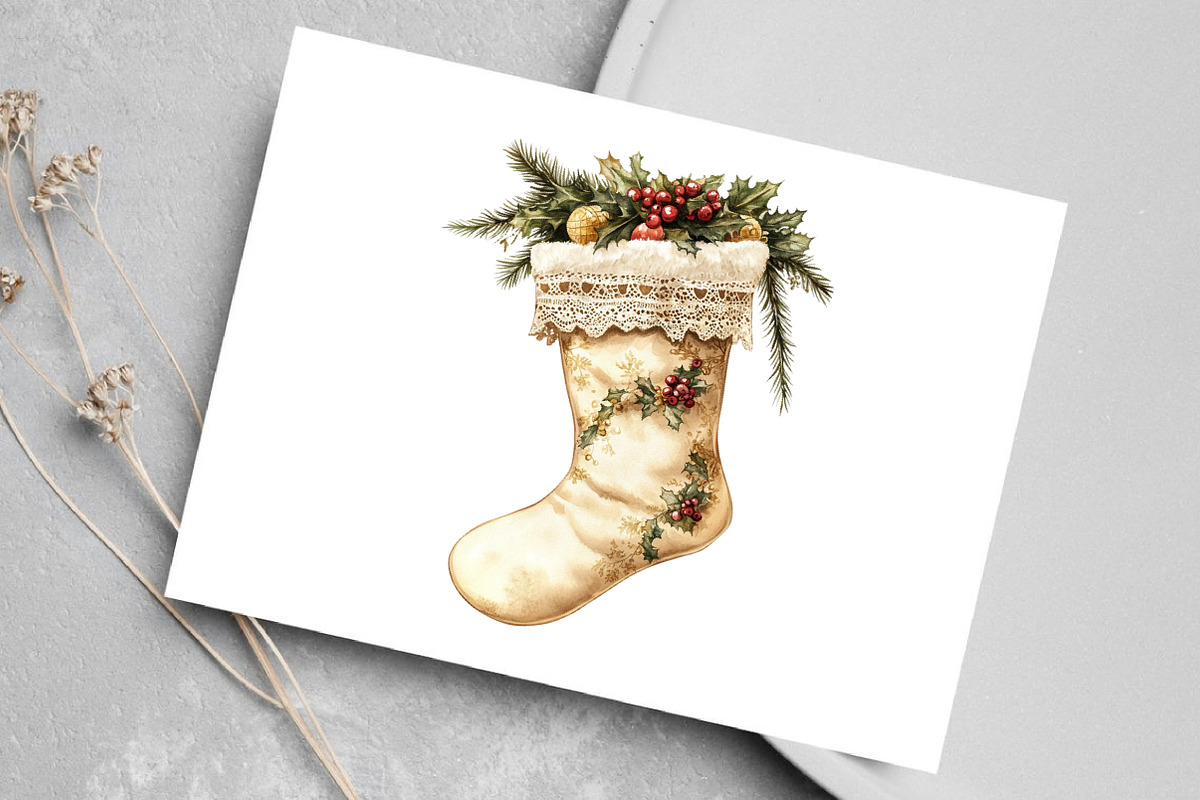 Christmas Stocking Clipart, an Illustration by Canvas Craft (Photo 5 of 7)
