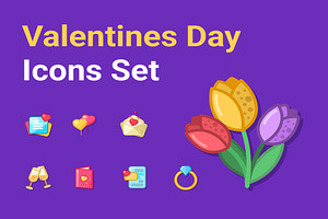 Valentines Day Icons Set, an Object Illustration by Creative Perspective