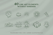 Adventure Line Art Graphic Set, a Branding & Logo Template by Ellen Carty Design (Thumbnail 4 of 13)