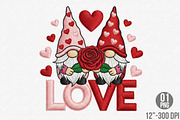 Gnome Valentine Love Clipart, an Illustration by Designking (Thumbnail 1 of 4)
