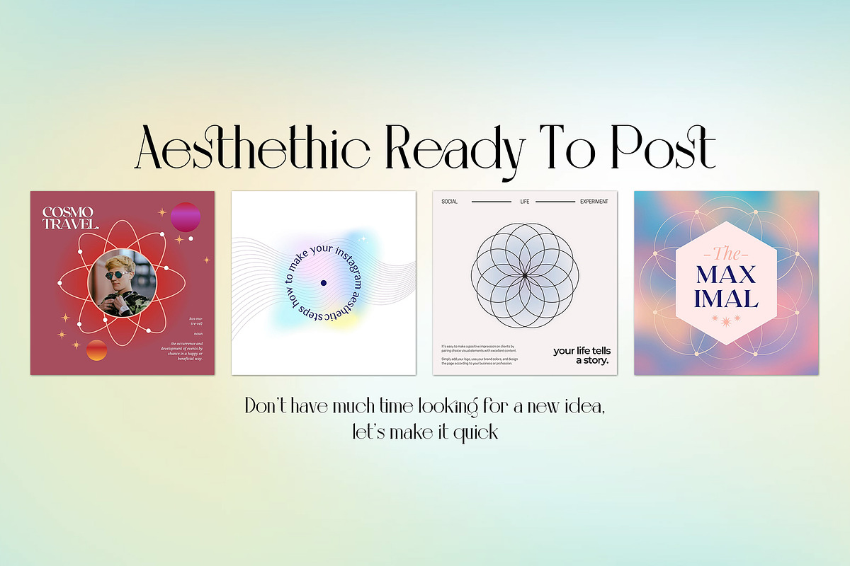 Instagram Aesthetic Gradient CANVA, a Social Media Template by Analogi Studio (Photo 6 of 36)