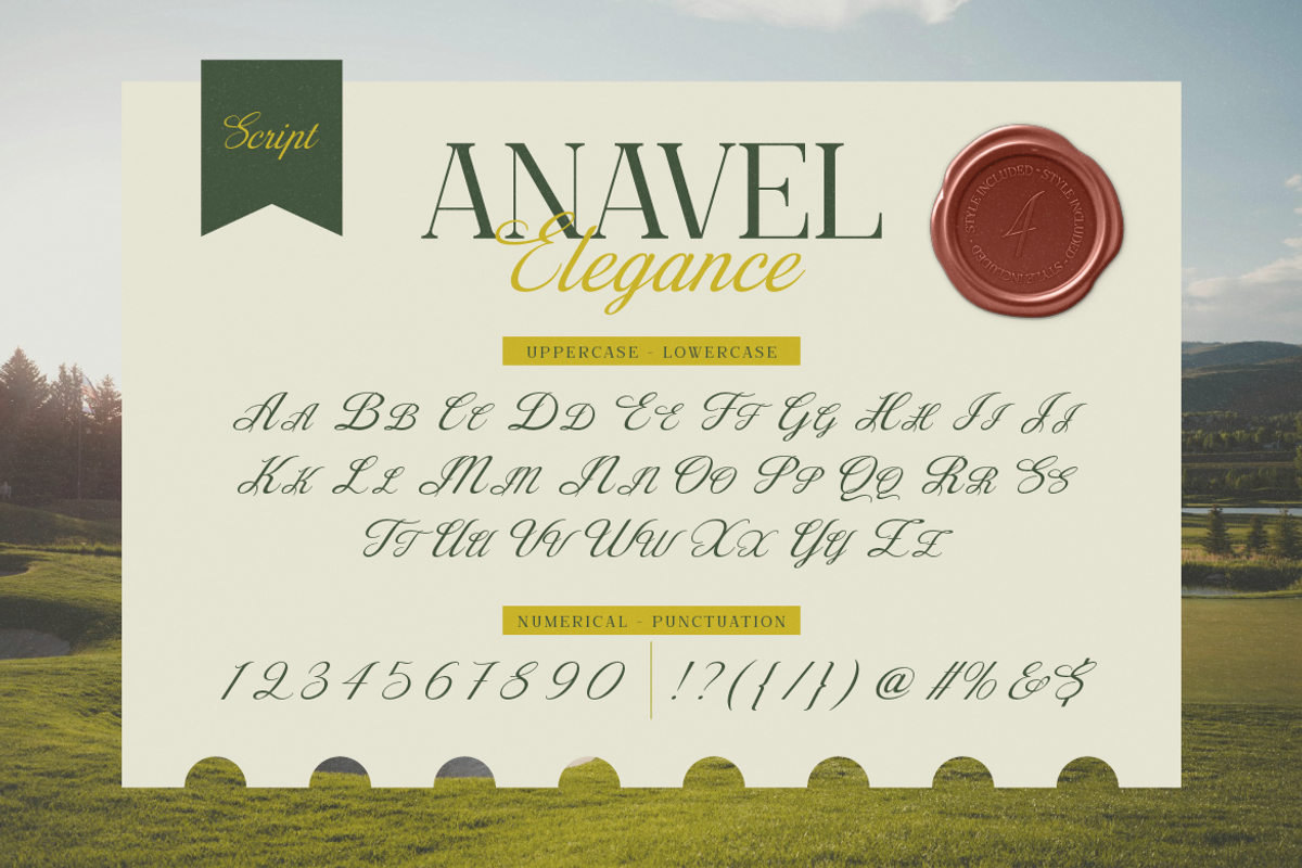 Anavel Elegance, a Serif Font by Burntilldead (Photo 5 of 11)