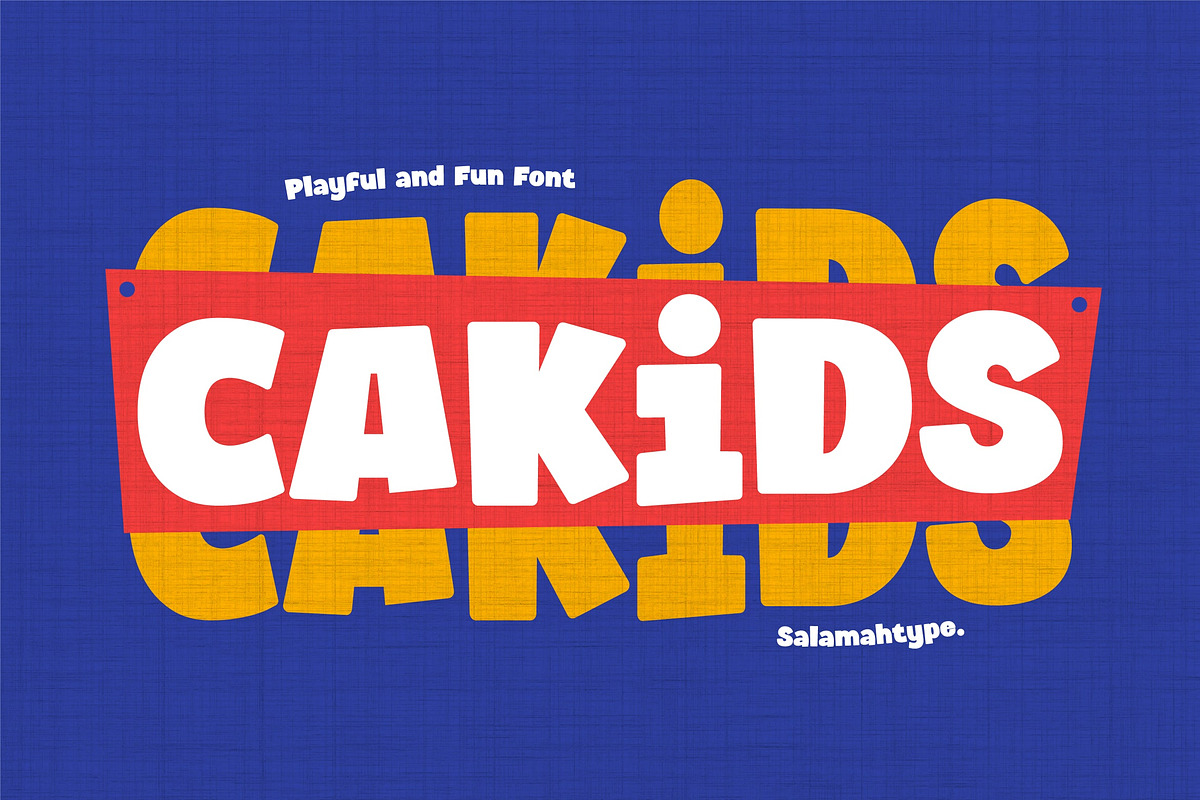 Cakids – Playful Comic Font, a Sans Serif Font by Salamahtype (Photo 1 of 8)
